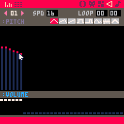 Pico-8's sound editor